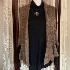 DANA BUCHMAN GOLD BROWN SHRUG - SZ MEDIUM